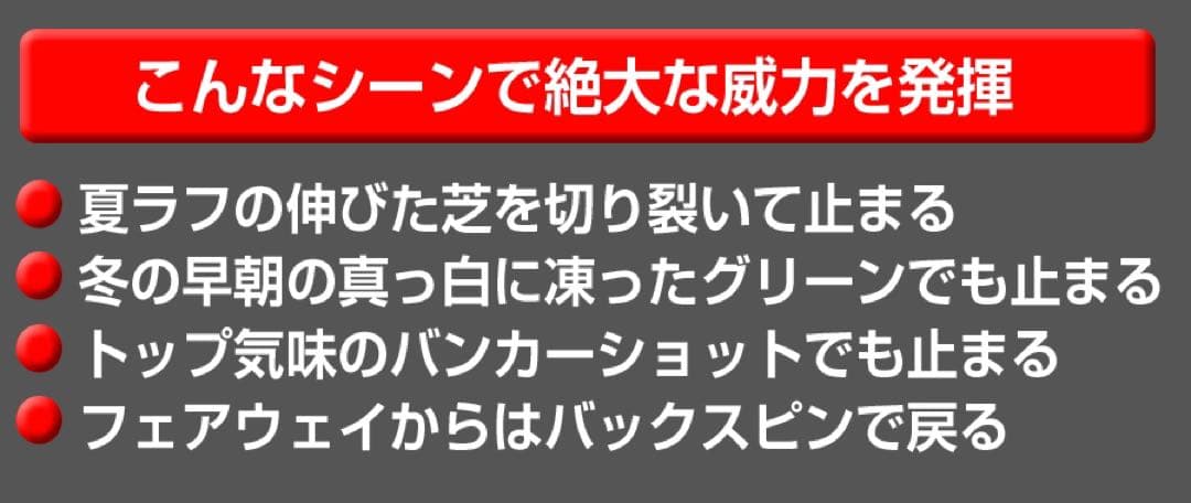 【選べる2本】世界最強スピンで、止まって戻って寄せワン連発の激スピンウェッジ
