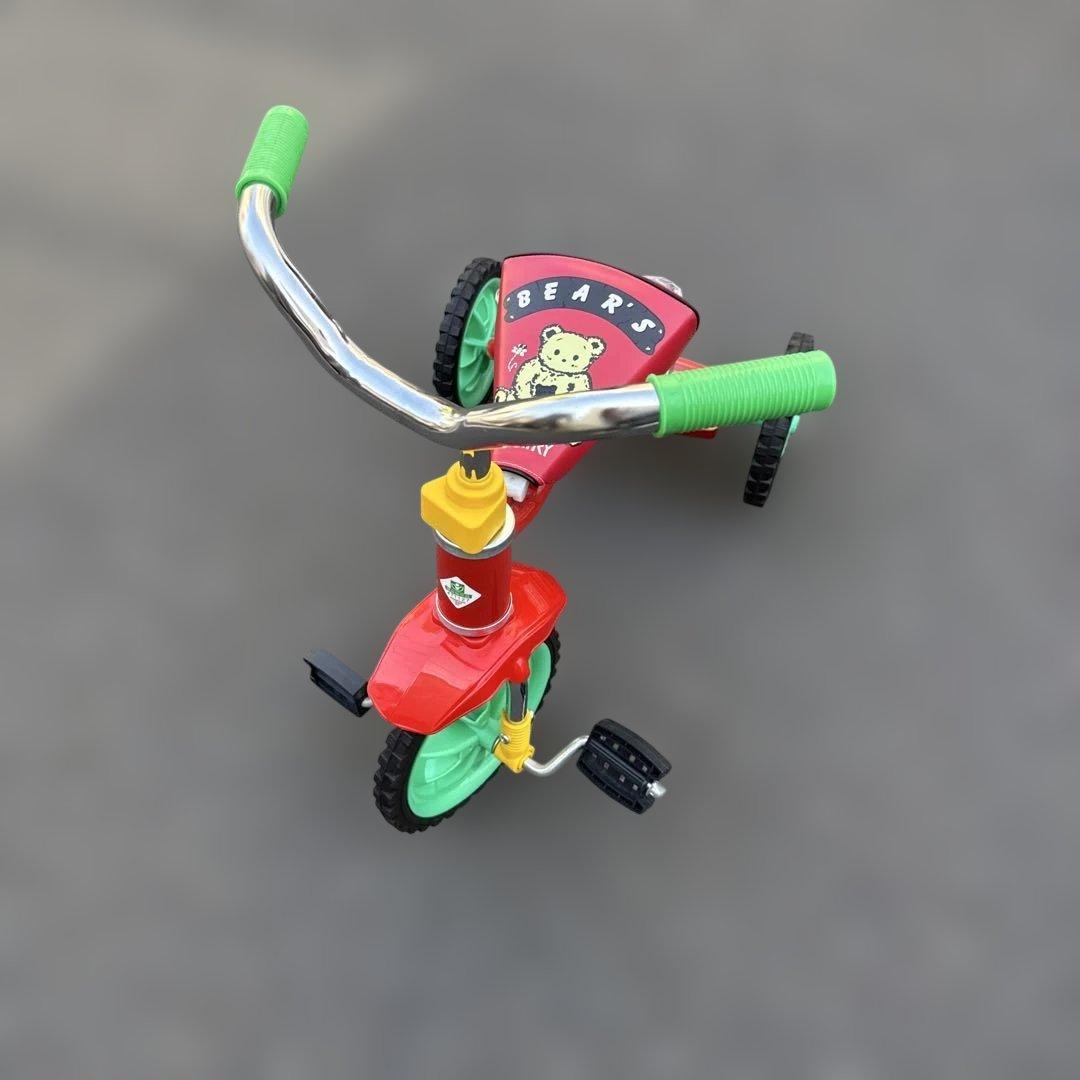 ベアーズ　豆ダッシュ　三輪車　レトロ　レッド