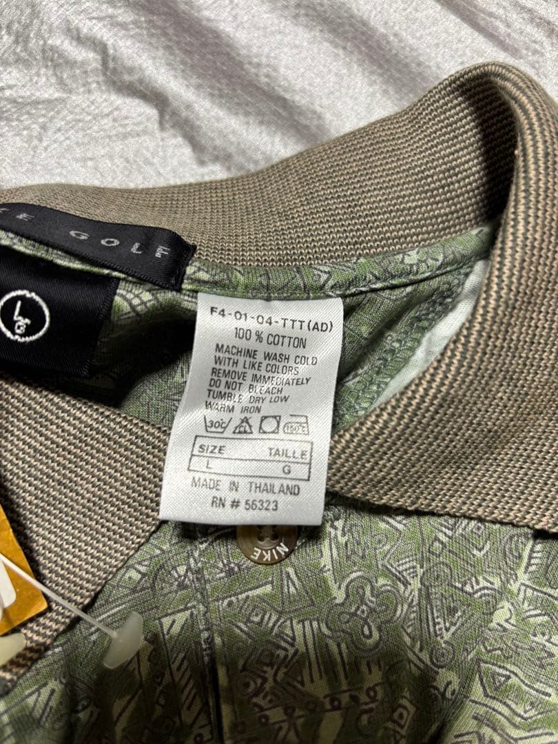 【新品未使用品タグ】90s Nike Golf ポロシャツ 総柄 デッドストック