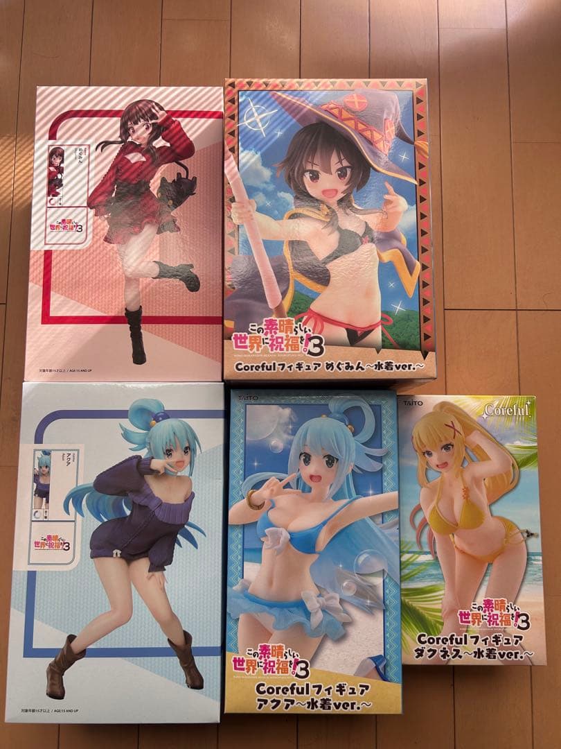 この素晴らしい世界に祝福を　このすば　フィギュア　アクア　めぐみん　ダクネス