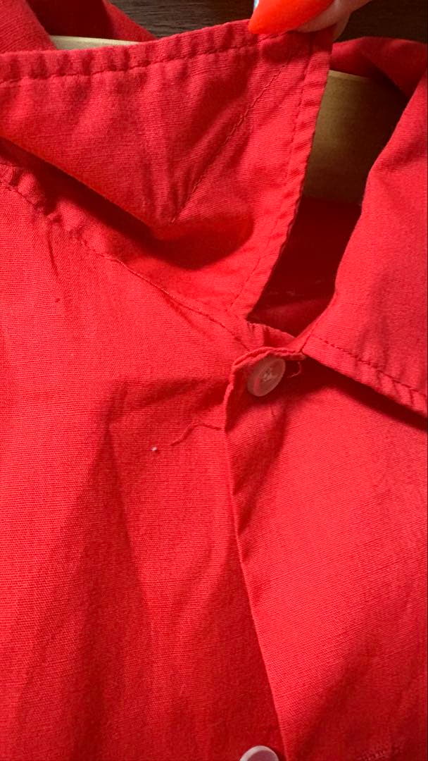 70s Hilton ヒルトン　ボーリングシャツ　ヴィンテージ　レッド　赤