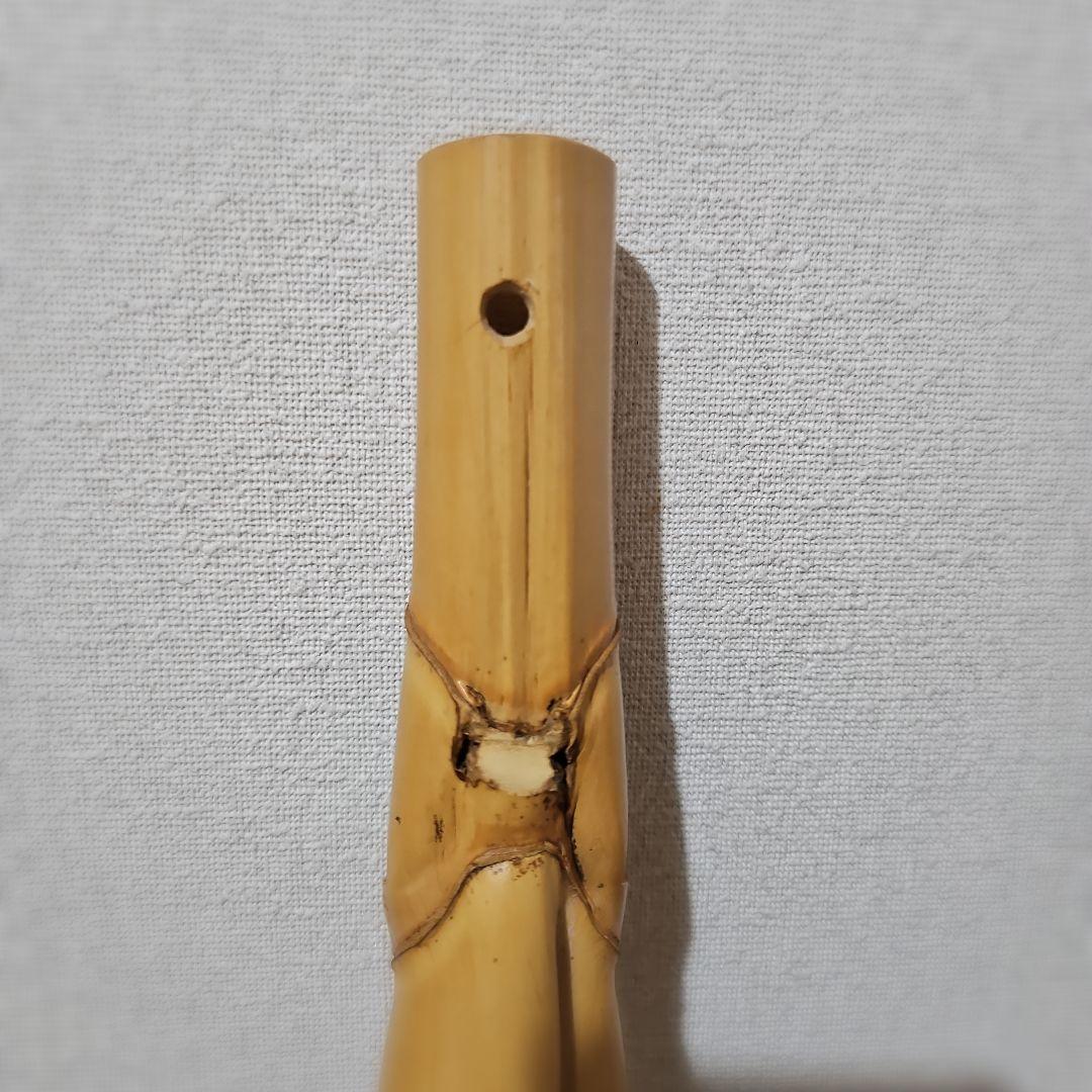 亀甲竹　竹花入れ　 掛け花入れ