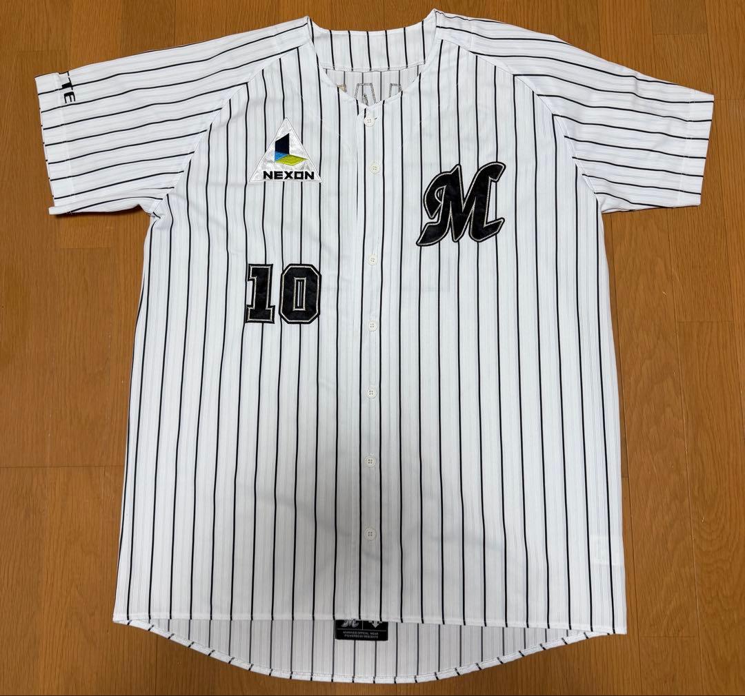 【未使用】千葉ロッテマリーンズ 大松尚逸 ホーム ユニフォーム フリーサイズ
