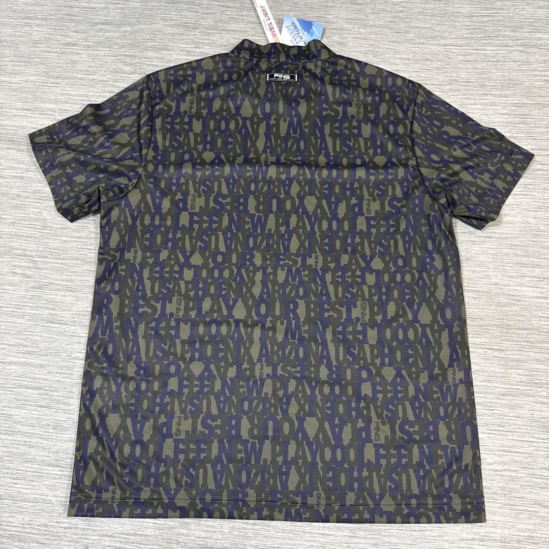 新品タグ付き未使用　PING ピン　半袖モックネックシャツ　LL