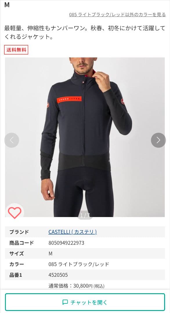 castelli　BETA RoS JACKETサイズM