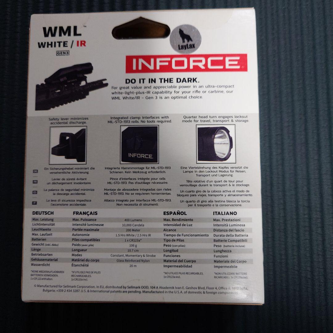 INFORCE WML WHITE/IR GEN3 実物 新品未使用