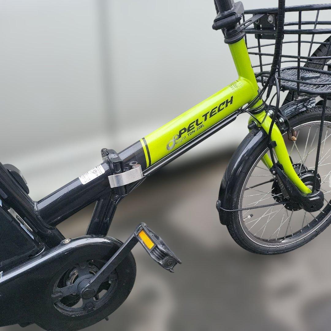 美品 ＰＥＬＴＥＣＨ ペルテック ＴＤＮ－２０８Ｌ折りたたみ電動アシスト自転車