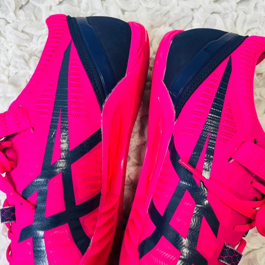 アシックスASICS陸上スパイク 28㎝ピンク蛍光 短距離ハイパースプリント軽量