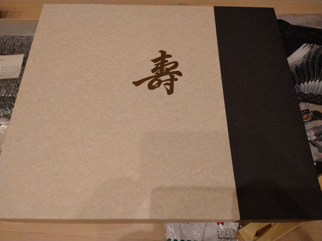 七五三 着物セット 黒地 鷹デザイン　足袋草履セット