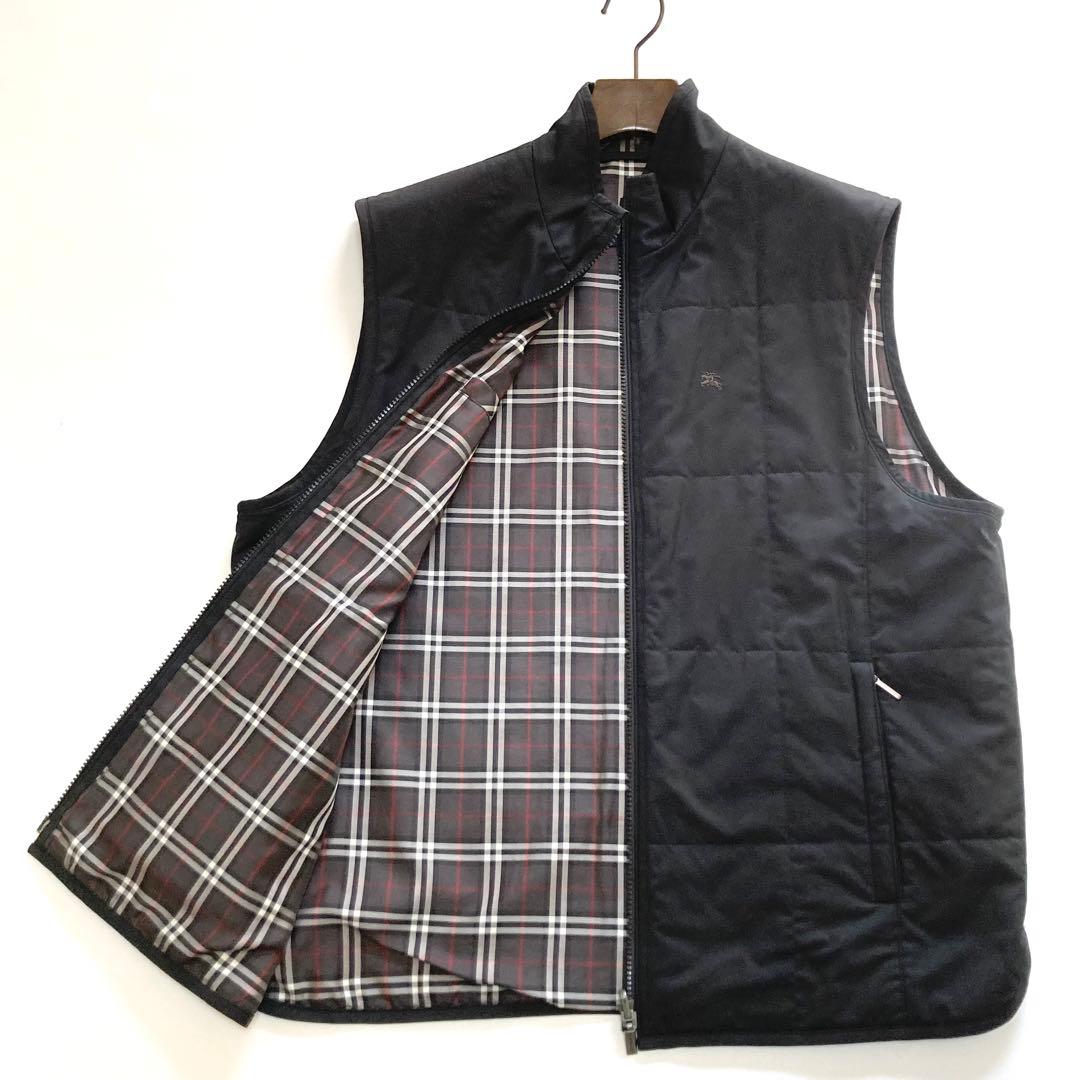 BURBERRY GOLF バーバリーゴルフ 中綿ベスト ノバチェック LL 黒
