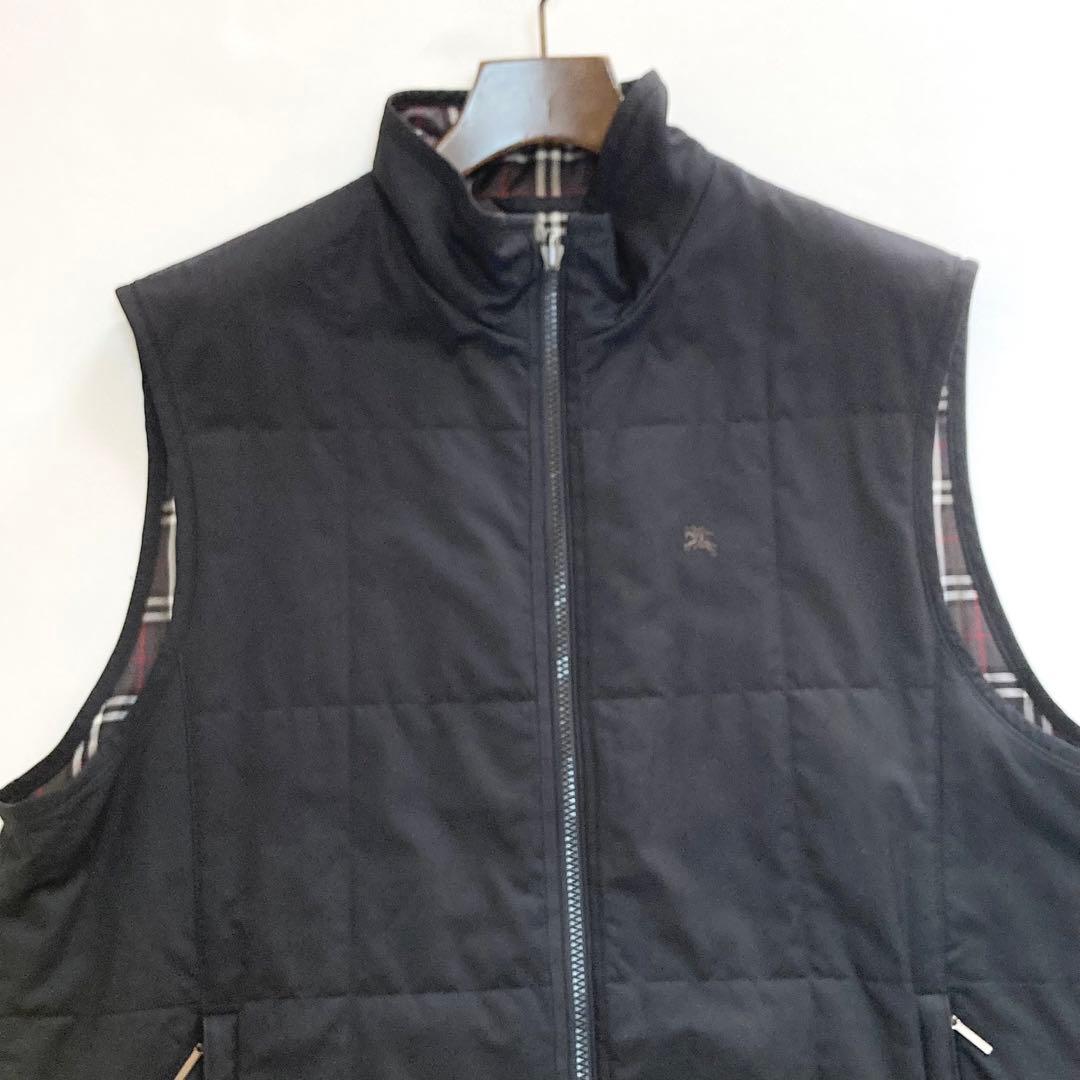 BURBERRY GOLF バーバリーゴルフ 中綿ベスト ノバチェック LL 黒