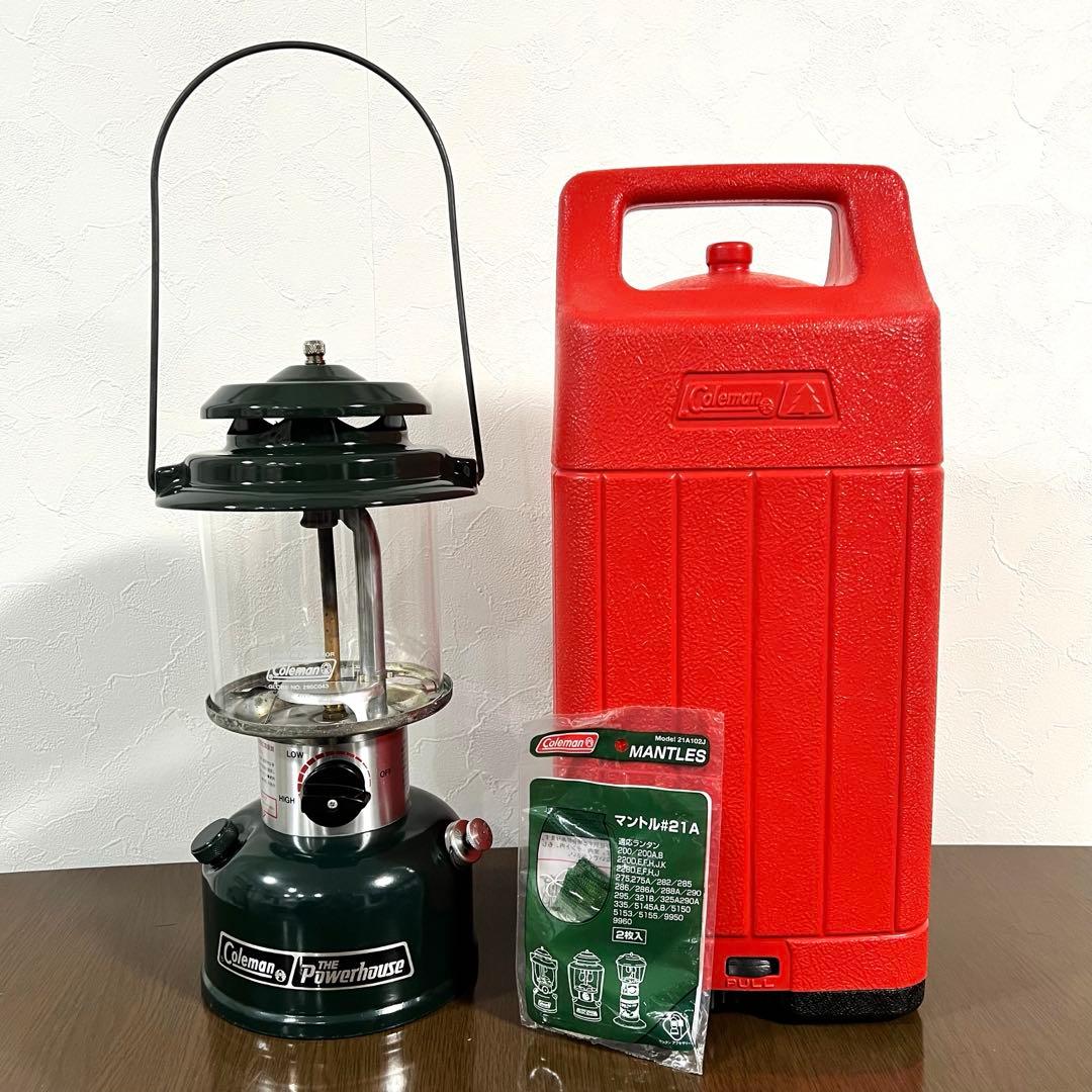 Coleman Powerhouse 290 ランタン 旧ロゴ赤ケース付き