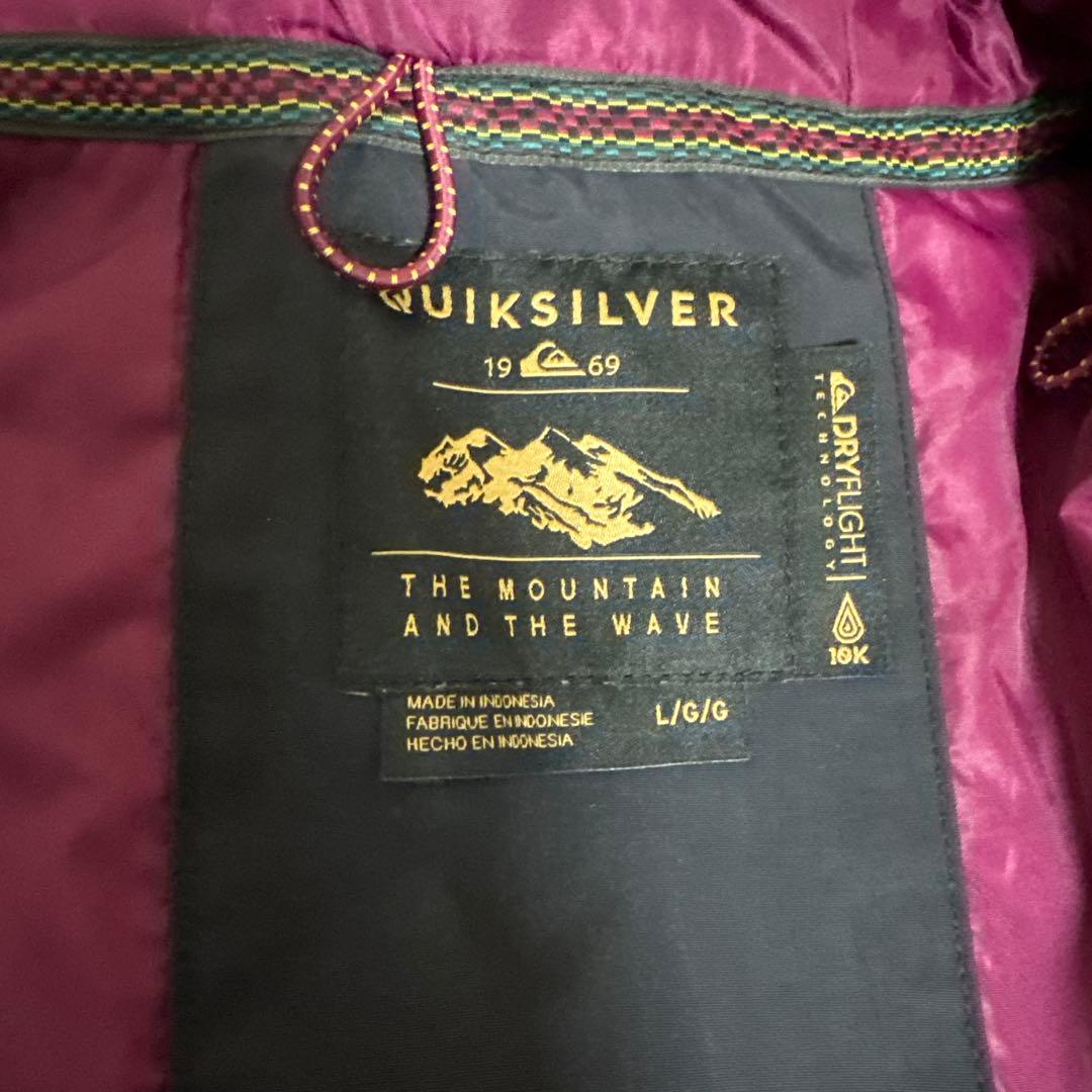 ★美品★ クイックシルバー　スノーボードウェア　上　ジャケット　Lサイズ