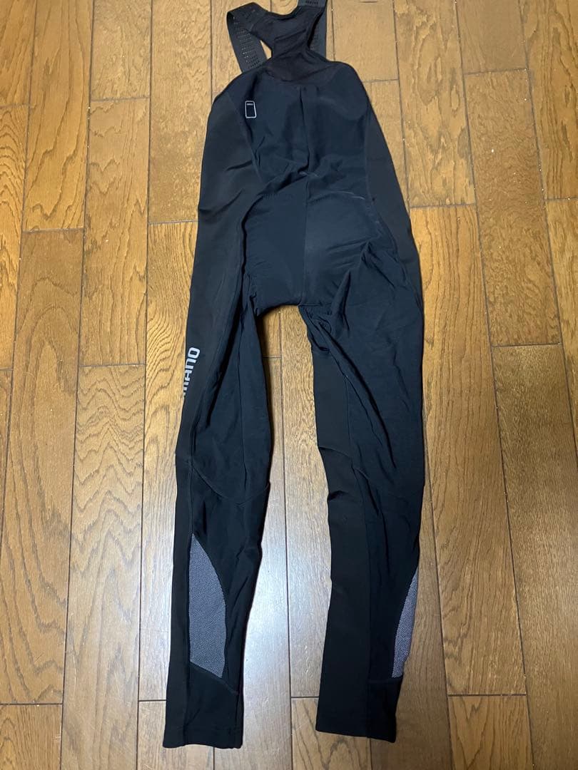 新品　SHIMANO ブラック ビブタイツ Asia L