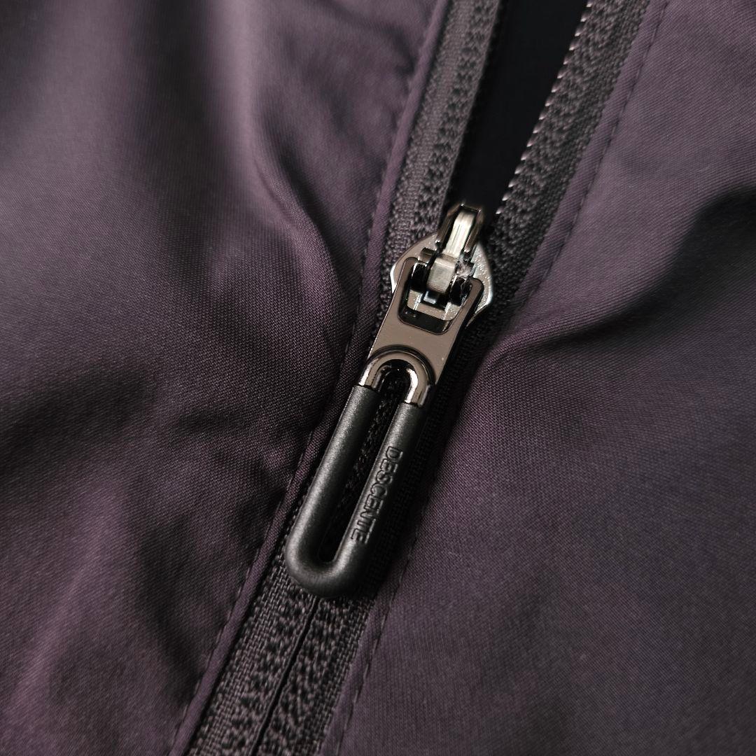 デサントゴルフ L 黒 総柄 ストレッチ ナイロン ジップブルゾンジャケット