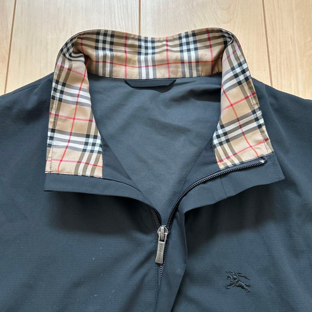 Burberry golf黒いジップアップゴルフベスト