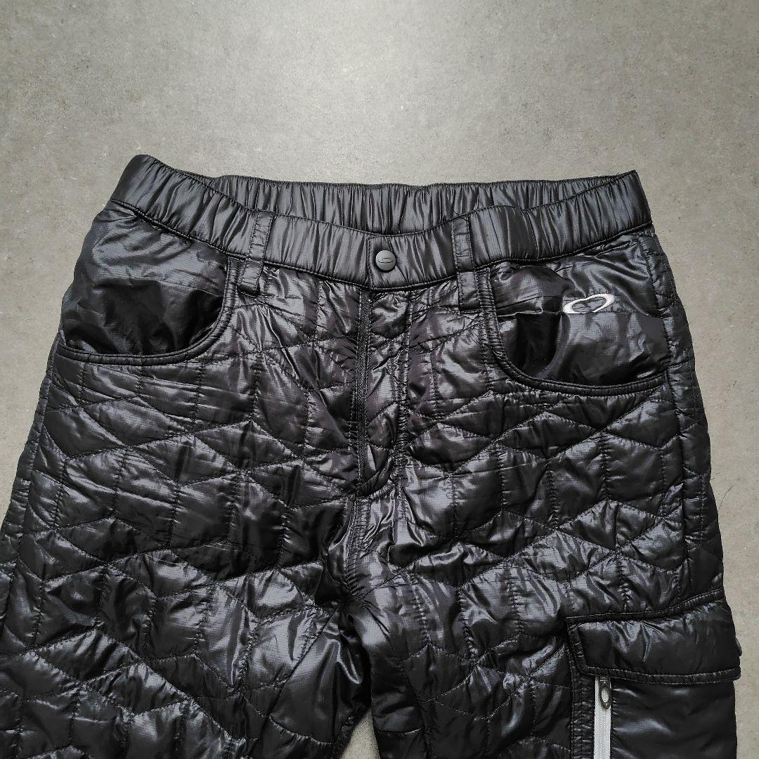 美品★OAKLEY 中綿 キルトパンツ ゴルフ ブラック ドローコード L 黒