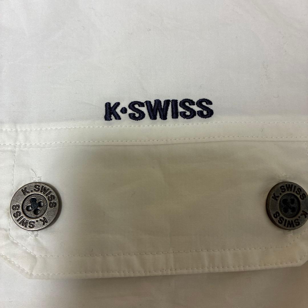 K-SWISS ホワイト ショートスリーブシャツ 100