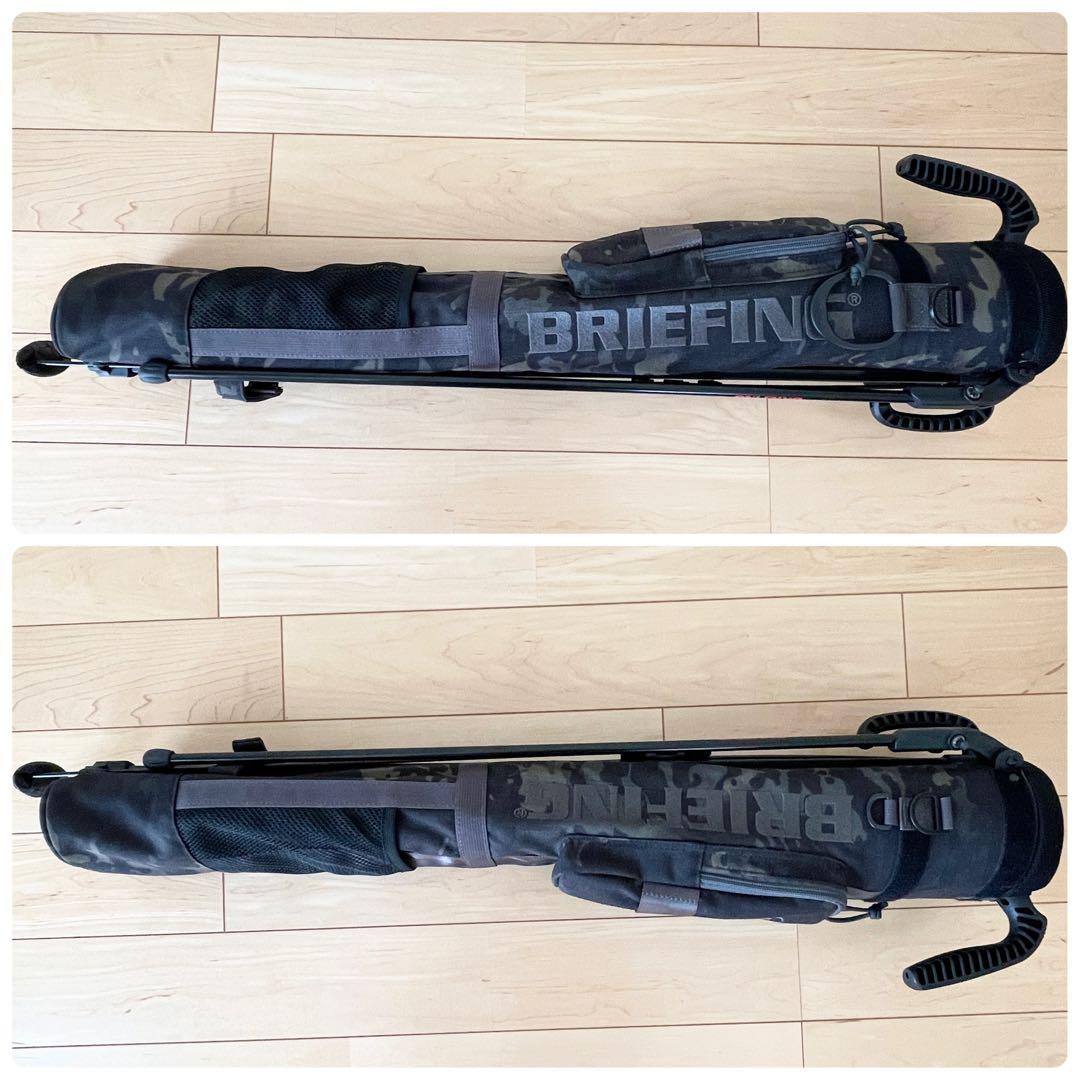 極美品 BRIEFING GOLF カモフラ ゴルフ スタンドクラブケース