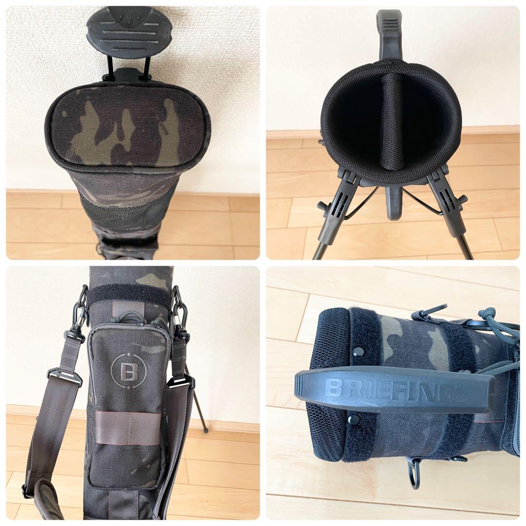極美品 BRIEFING GOLF カモフラ ゴルフ スタンドクラブケース