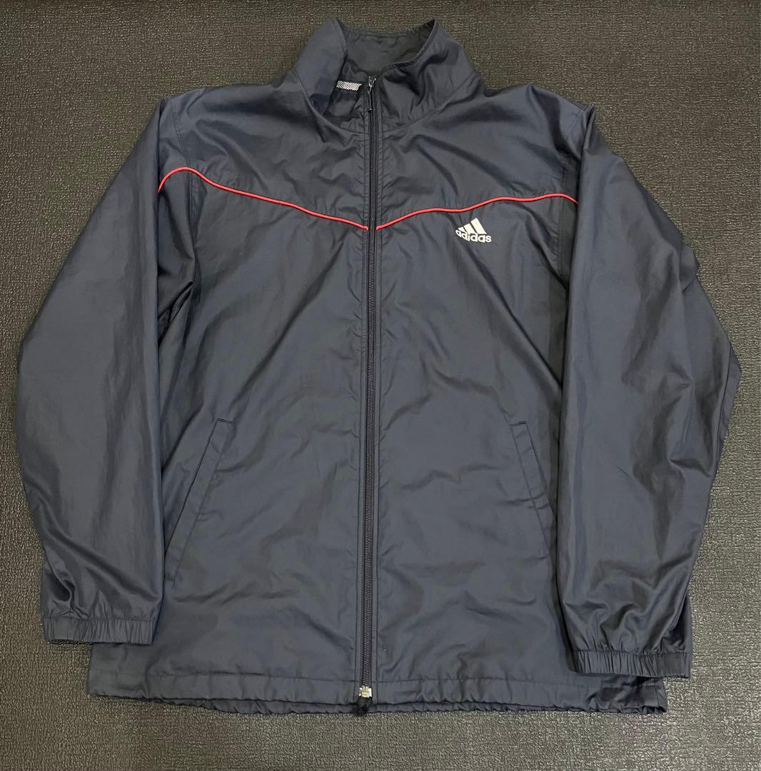 adidas パフォーマンスロゴ 万国旗　ナイロンセットアップ ダークグレー