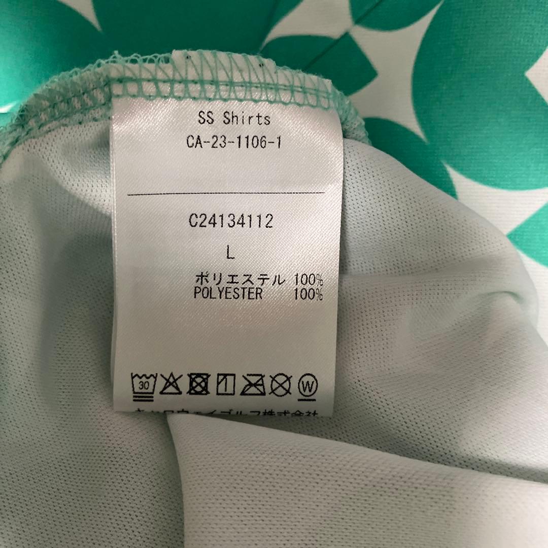 Callaway 幾何学プリントコンパクト カノコ 半袖 シャツ L ゴルフ