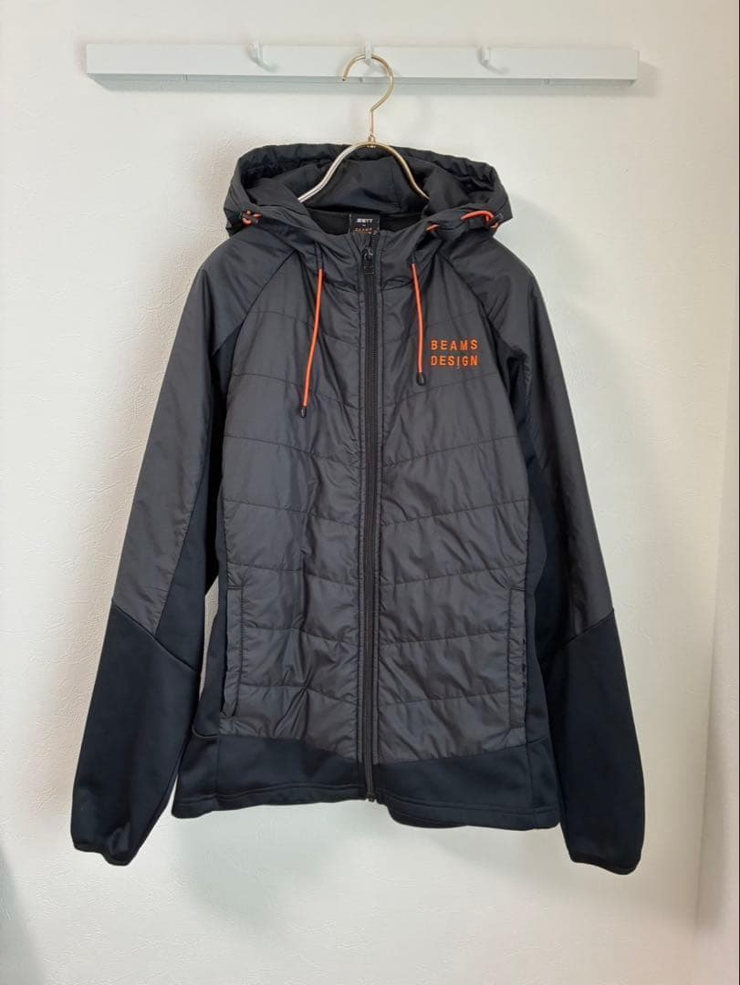 BEAMS DESIGN フード付き　中綿ジャケット M ボンディング ZETT