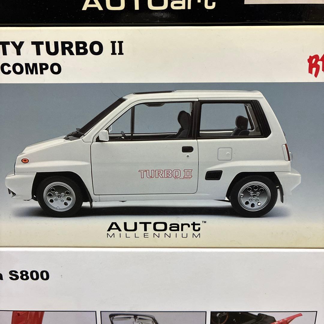 オートアート　1/18 ホンダ　シティターボII ブルドッグ　ホワイト
