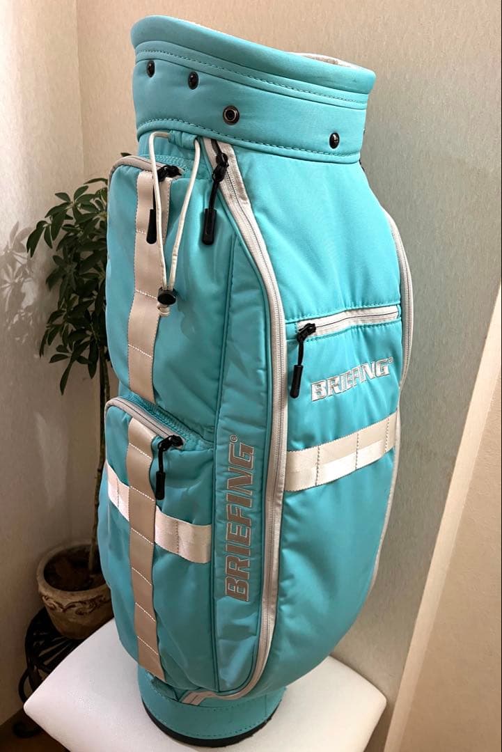 希少！アクア 5点BRIEFING キャディバッグ ヘッドカバー