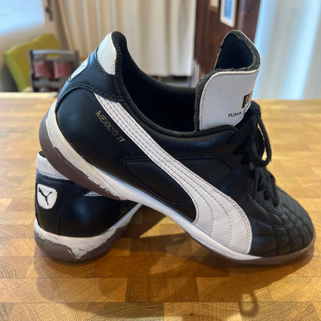【王道】PUMA メキシコ IT ブラック 24.5cm 室内用 中古