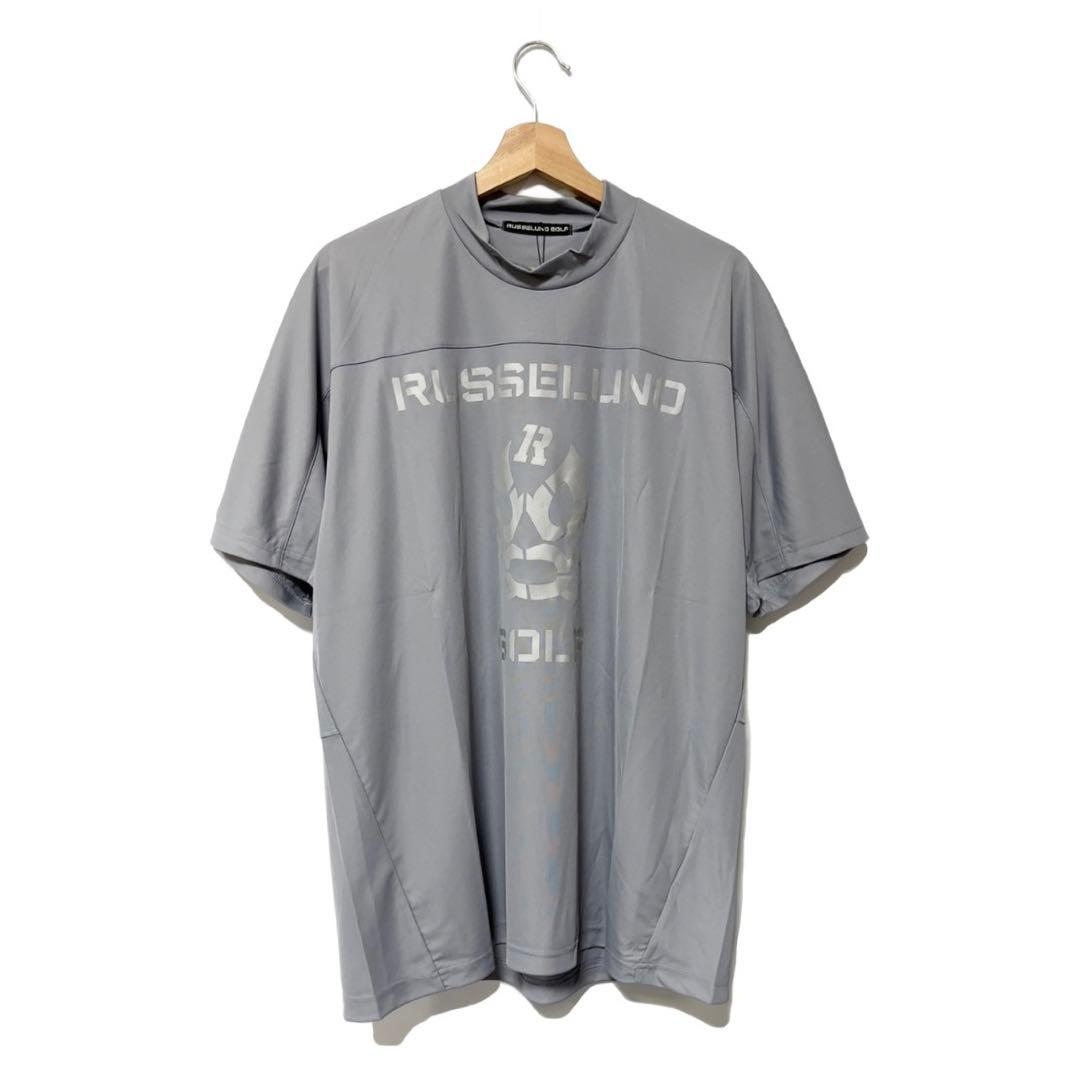 ラッセルノ ゴルフ リフレクター S/S モックネック ソリッド グレー 2XL
