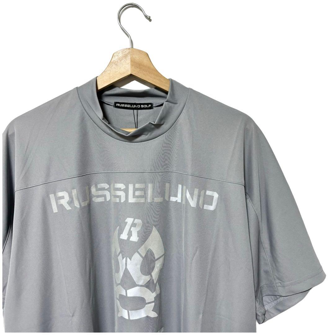 ラッセルノ ゴルフ リフレクター S/S モックネック ソリッド グレー 2XL