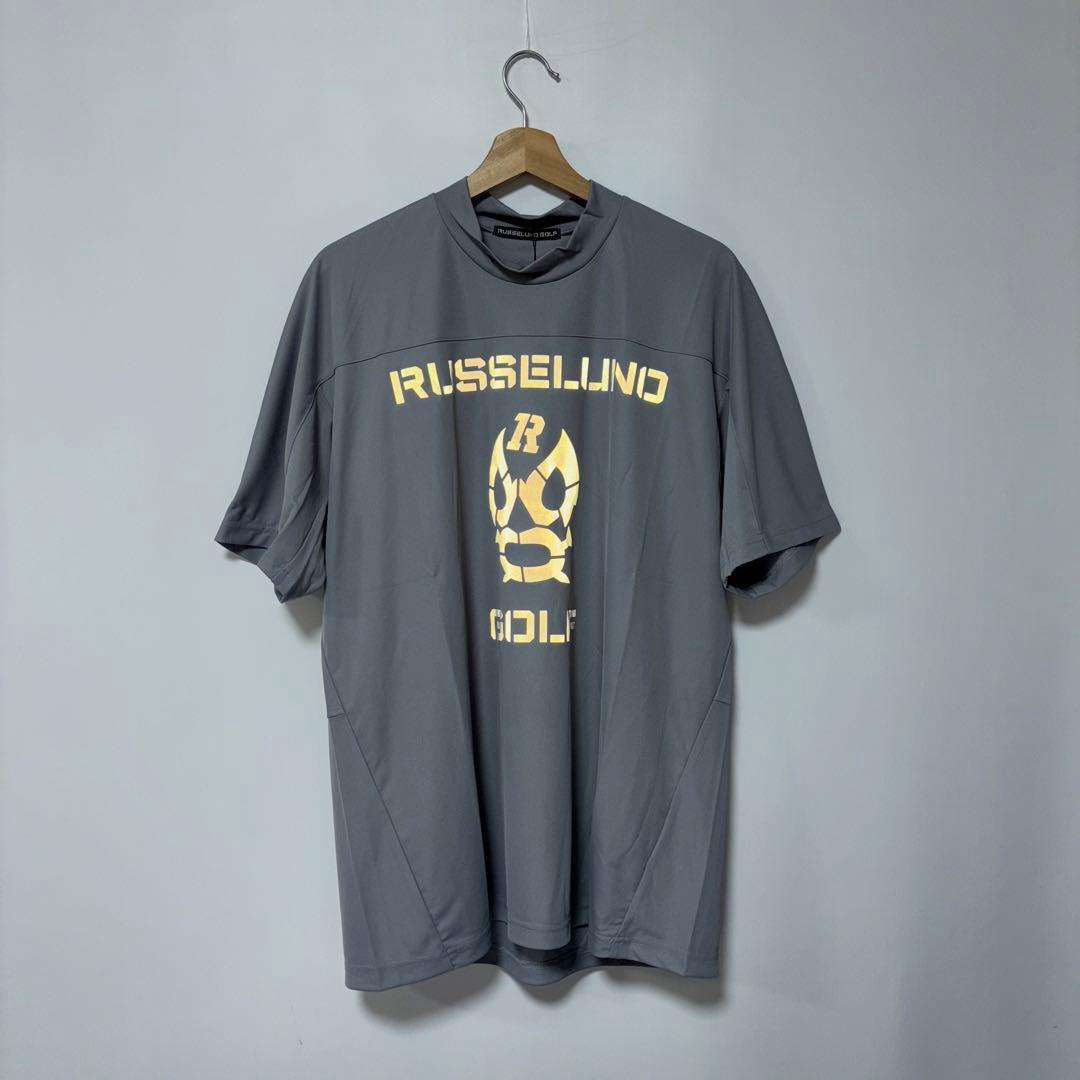 ラッセルノ ゴルフ リフレクター S/S モックネック ソリッド グレー 2XL