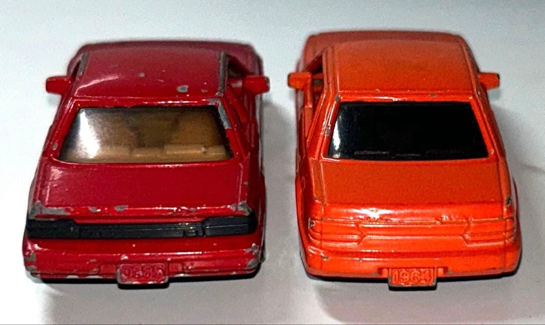 【80年代】トミカ54番 ホンダプレリュード& 51番 日産ブルーバード レッド