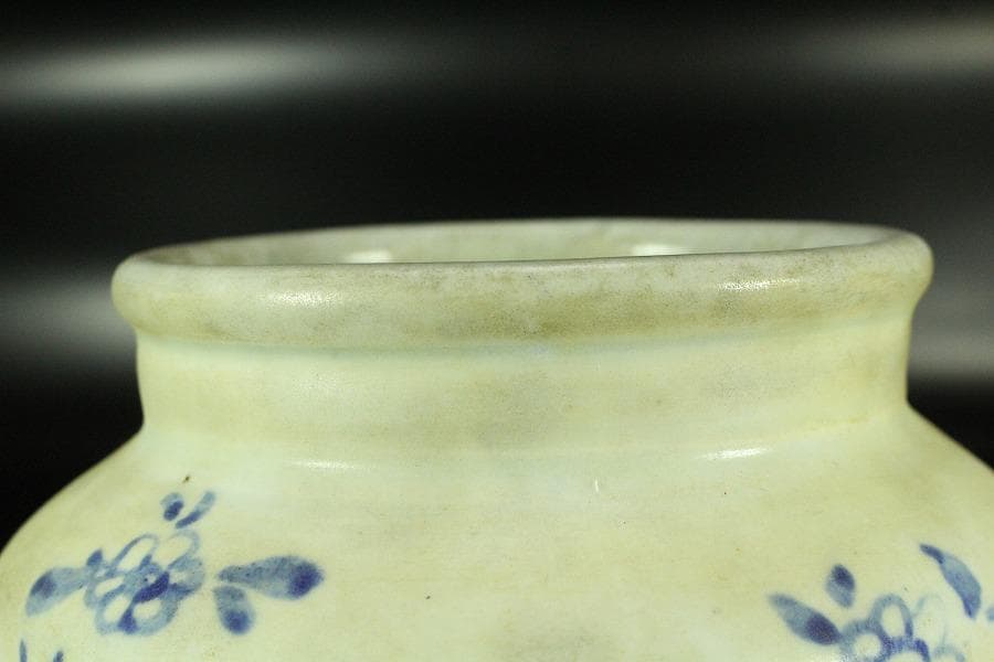 李朝 染付 壷 φ16.5cm(K-YC601)