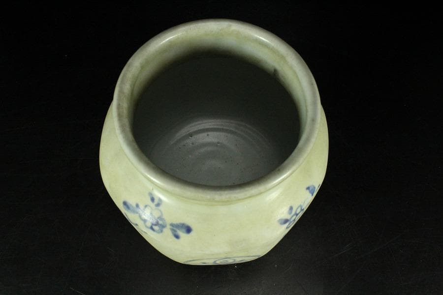 李朝 染付 壷 φ16.5cm(K-YC601)