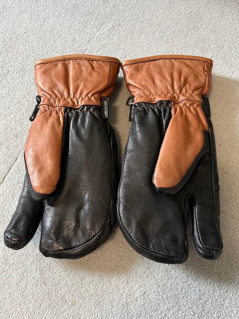 超美品！HESTRA GORE-TEX ミトングローブ ブラウン/ブラック