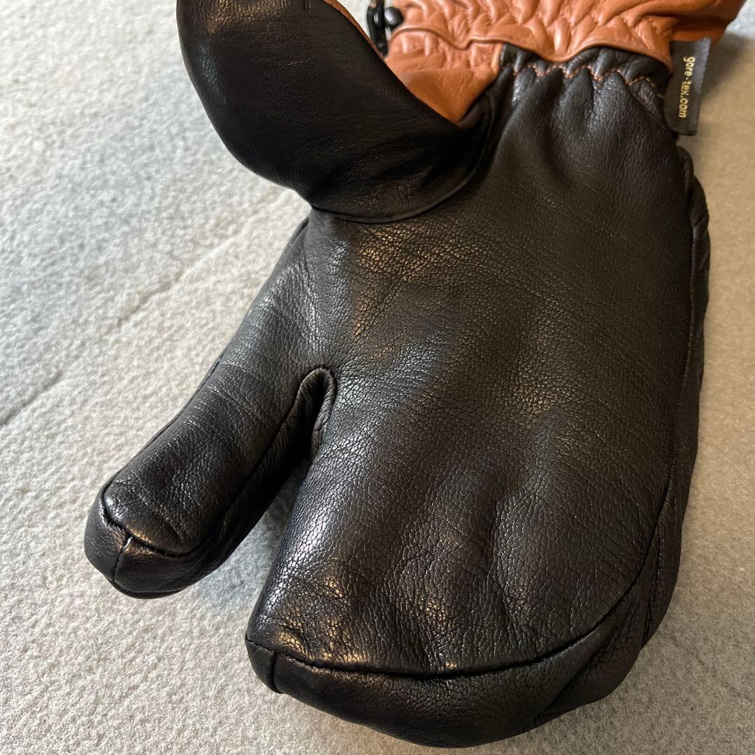 超美品！HESTRA GORE-TEX ミトングローブ ブラウン/ブラック