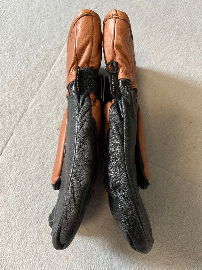 超美品！HESTRA GORE-TEX ミトングローブ ブラウン/ブラック