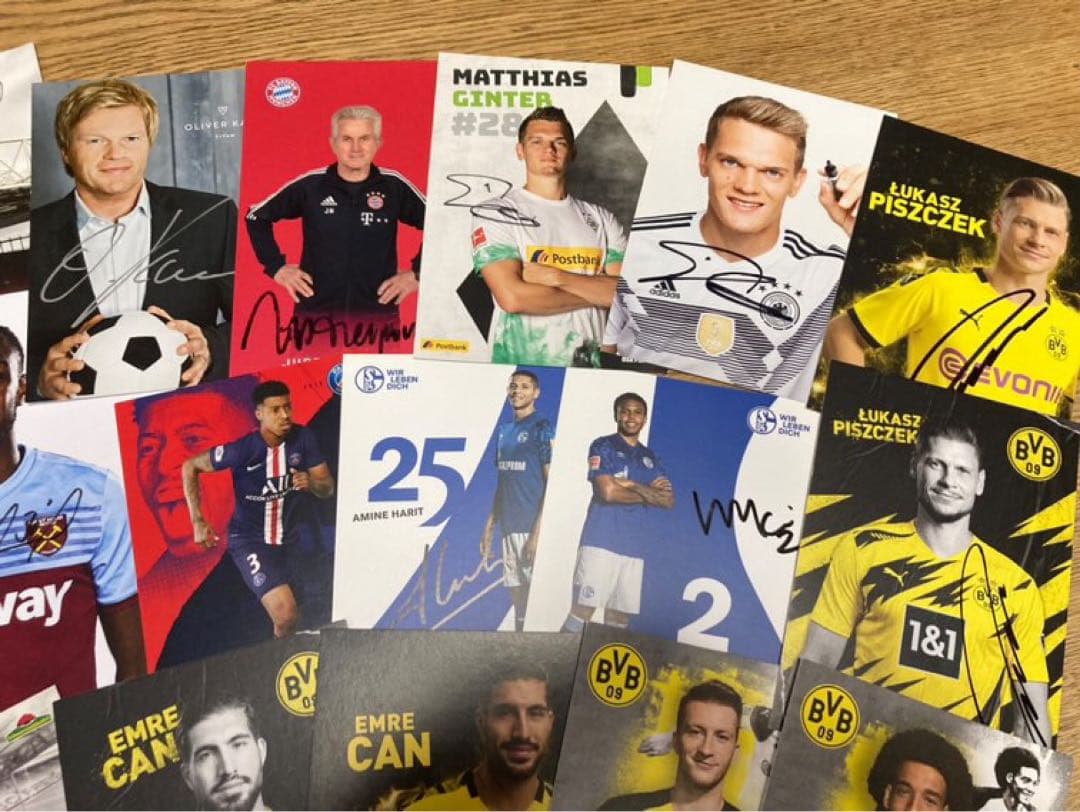 サッカー選手 直筆サイン入り ポストカード 大量セット バラ売り可 オートグラフ