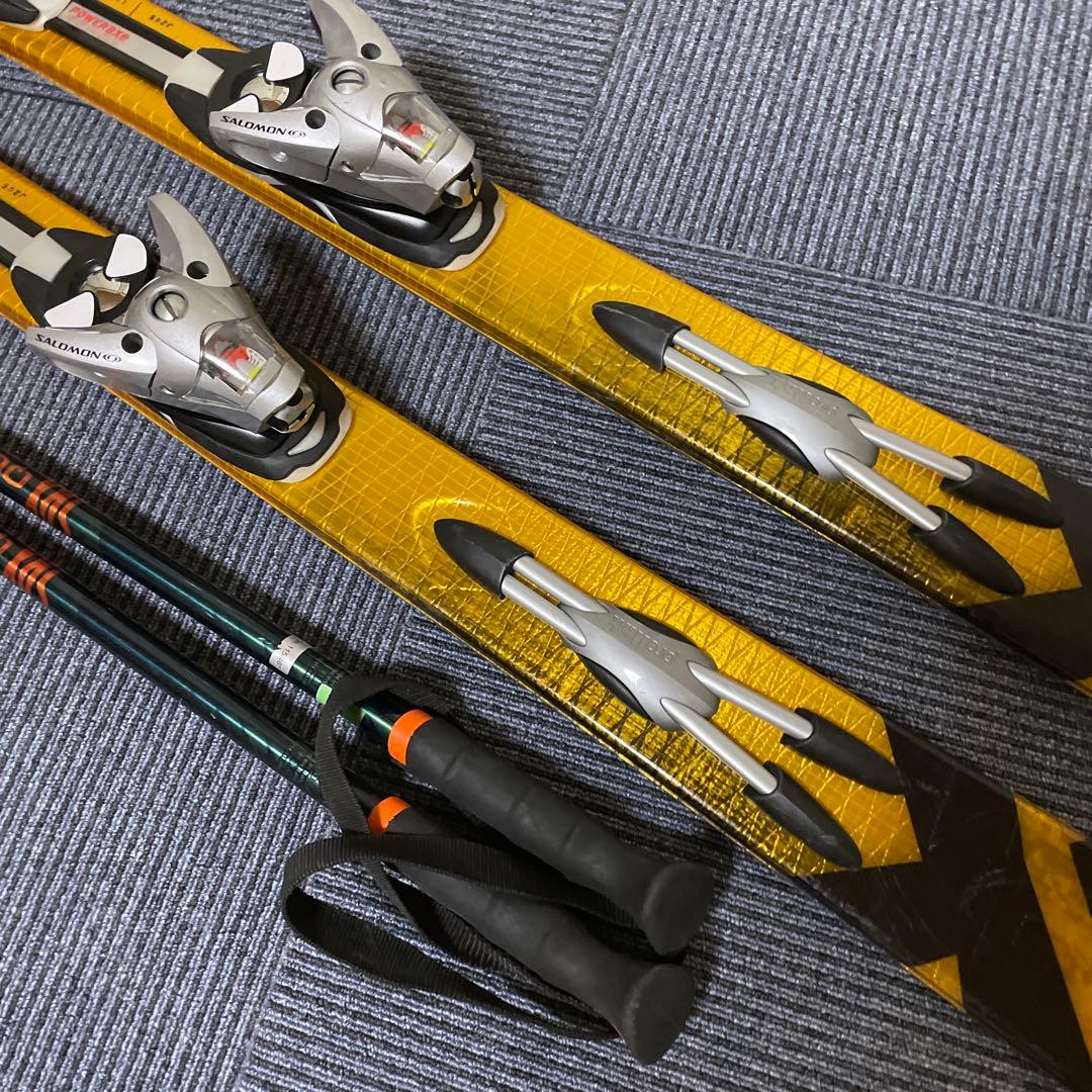 スキー　スキー板180サロモン　スキーストック115センチ　スキーセット
