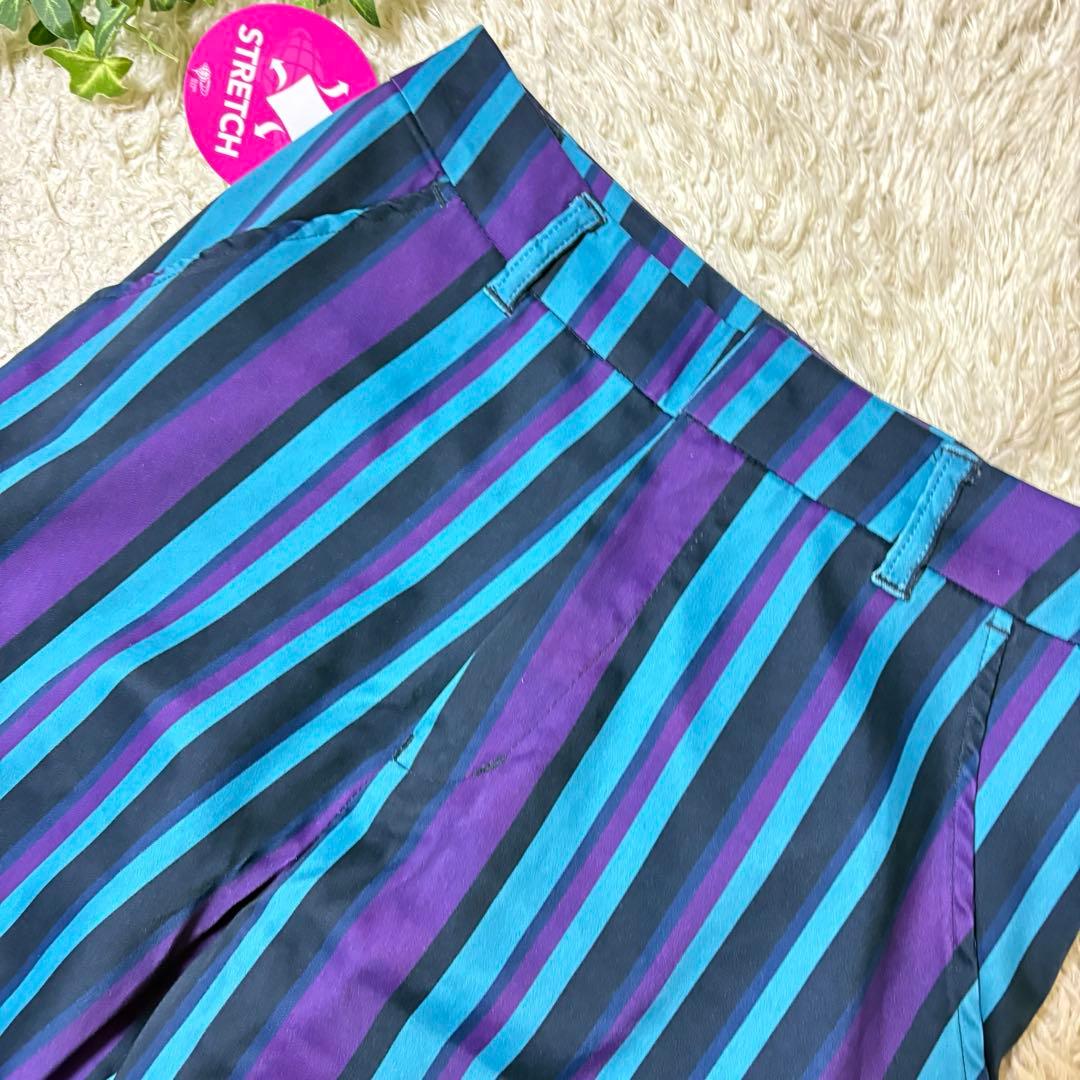 タグ付未使用　BEAMS GOLF ゴルフパンツ　ストレッチ　ストライプ柄