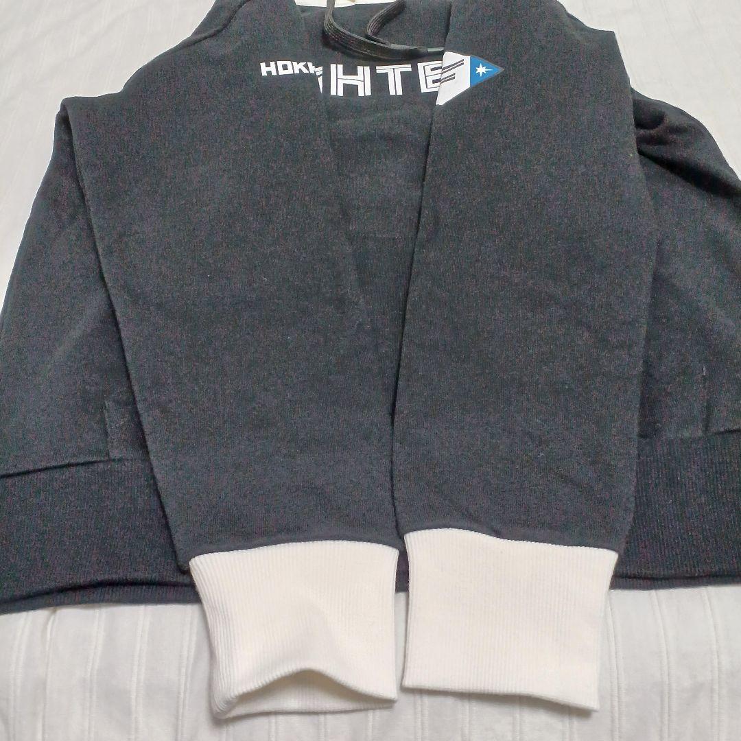 【極美品】北海道日本ハムファイターズ　パーカー(ロゴフーディー　無地)黒 白 M
