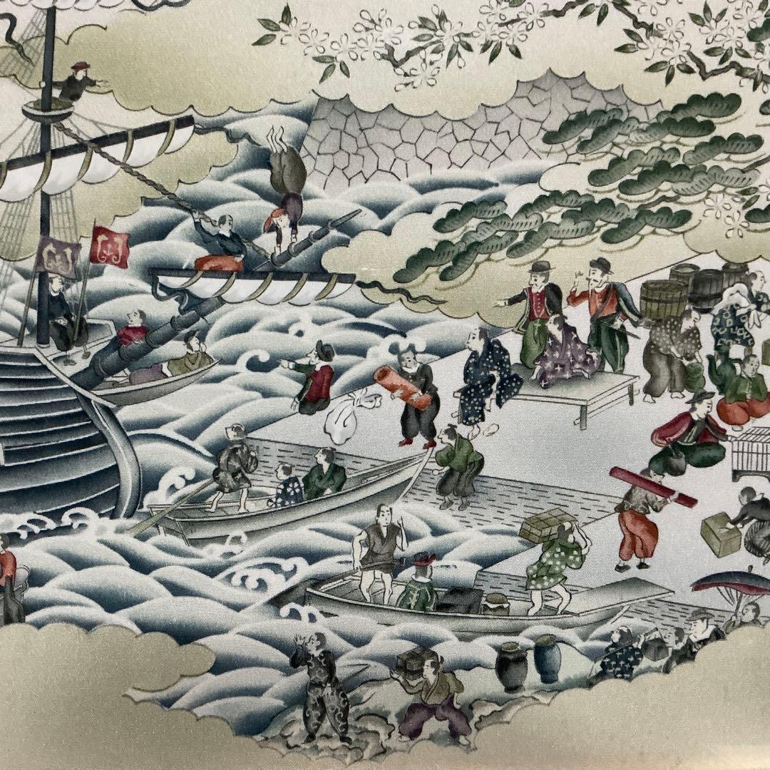 【限定50点】千總 友禅工芸額 出島図 京友禅 老舗 京王百貨店 20周年記念」
