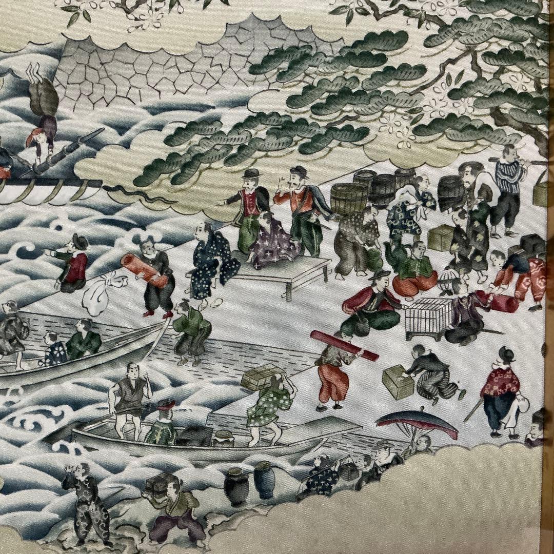 【限定50点】千總 友禅工芸額 出島図 京友禅 老舗 京王百貨店 20周年記念」
