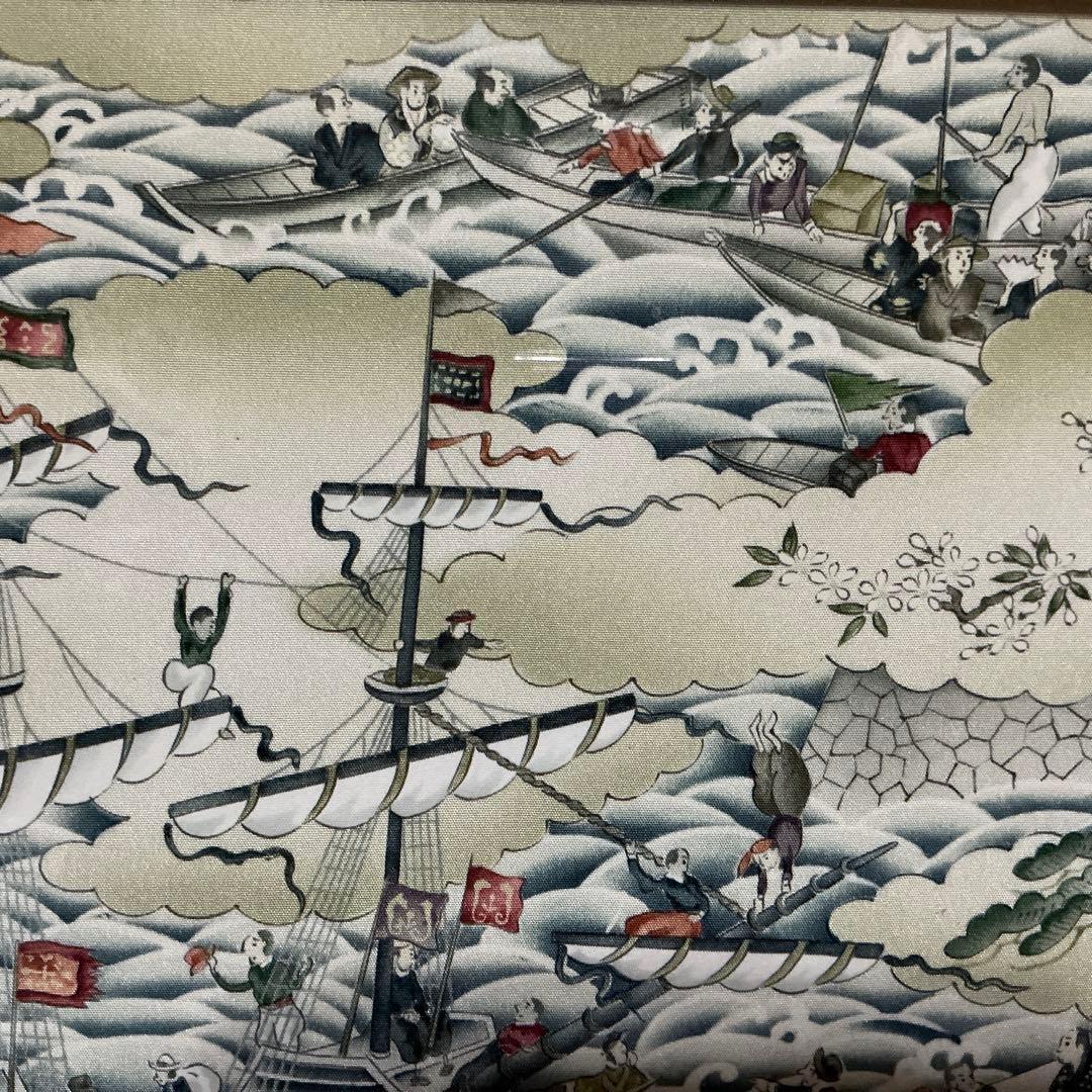 【限定50点】千總 友禅工芸額 出島図 京友禅 老舗 京王百貨店 20周年記念」