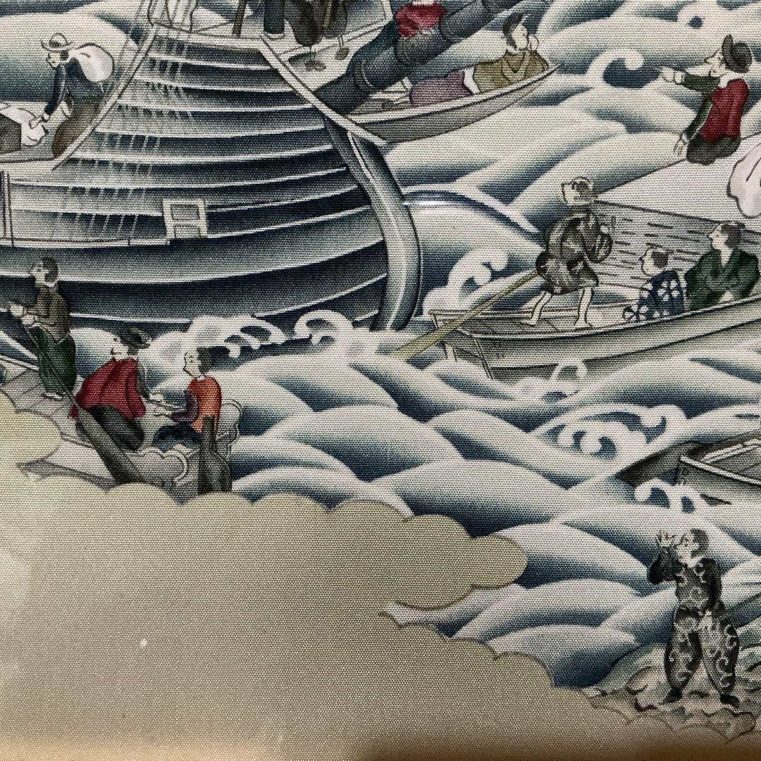 【限定50点】千總 友禅工芸額 出島図 京友禅 老舗 京王百貨店 20周年記念」