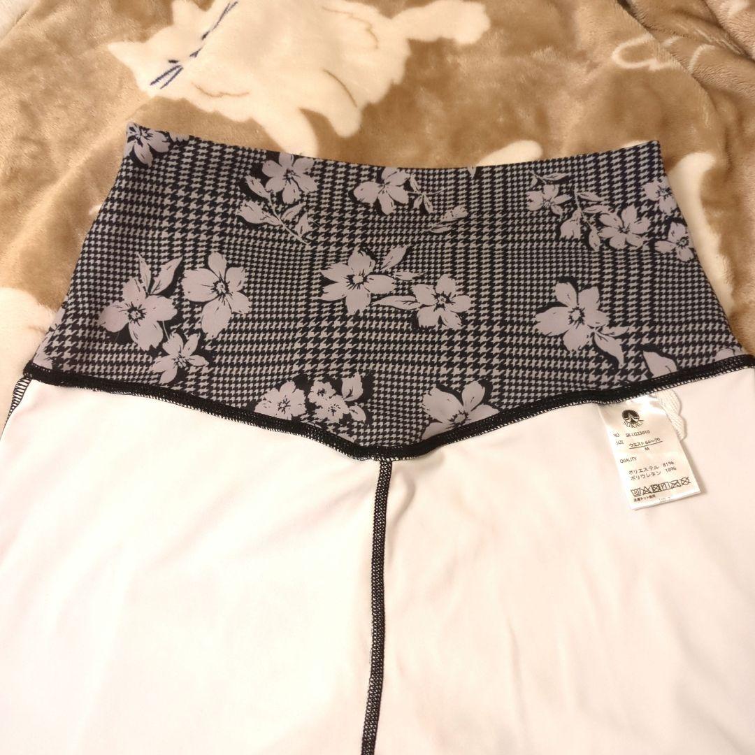 ☆値下げ☆LAVA SUKALA レギンス M 千鳥格子のチェック×フラワー柄