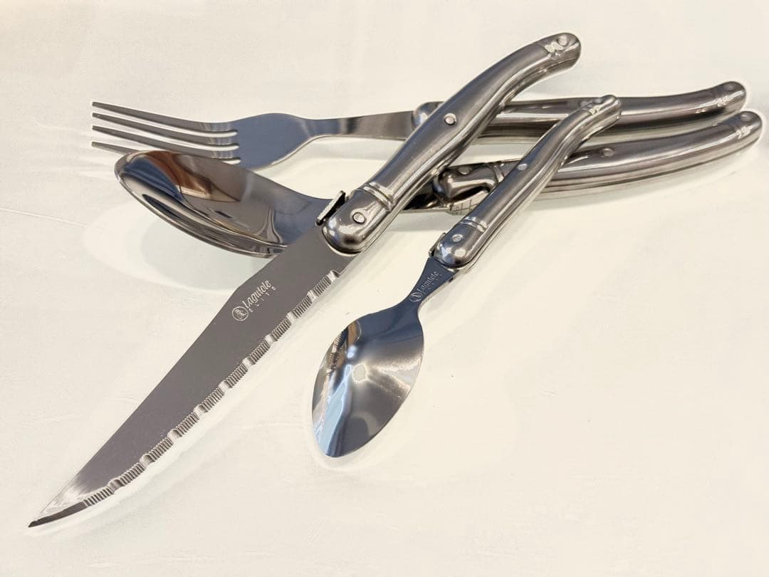 Laguiole elite カトラリーセット24本入シルバー　刻印入り5セット