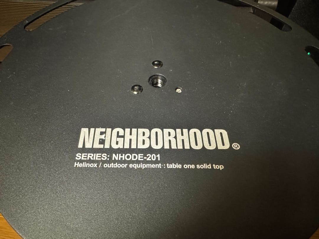訳ありNEIGHBORHOOD Helinoxコラボキャンプテーブル調節可能